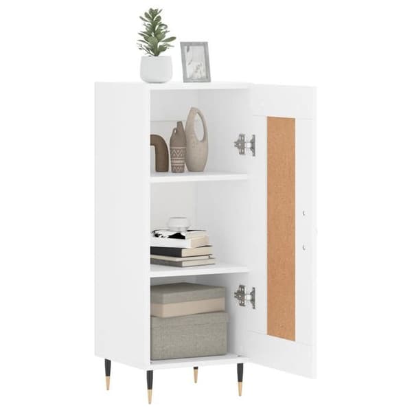 Maison Exclusive - Vit buffé 34,5x34x90 cm ingenjörsträ