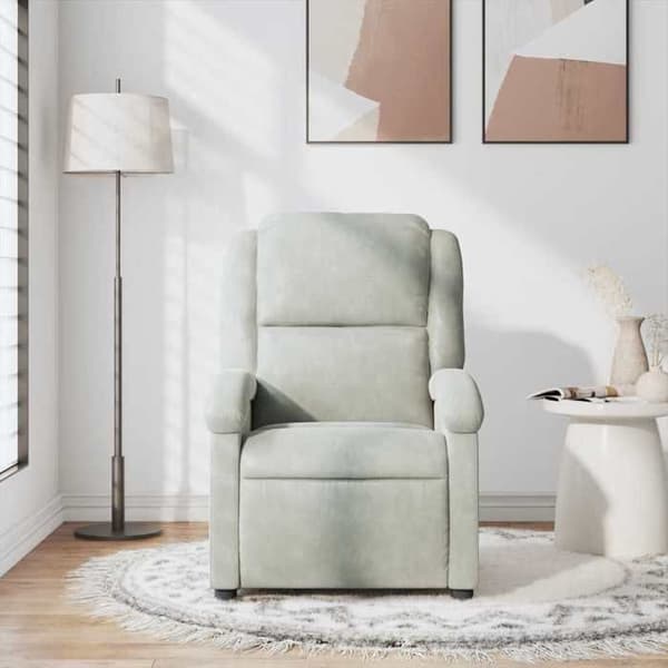 Maison Exclusive - Lænestol med massagefunktion, grå velour