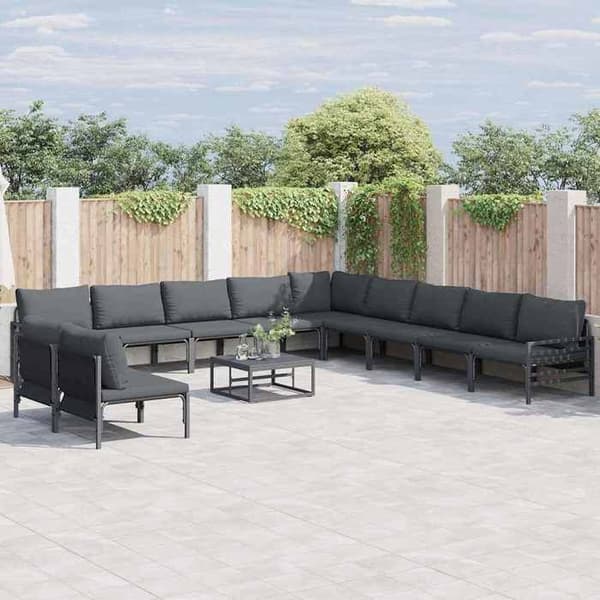 Maison Exclusive - 11 osan musta terassikalustesarja