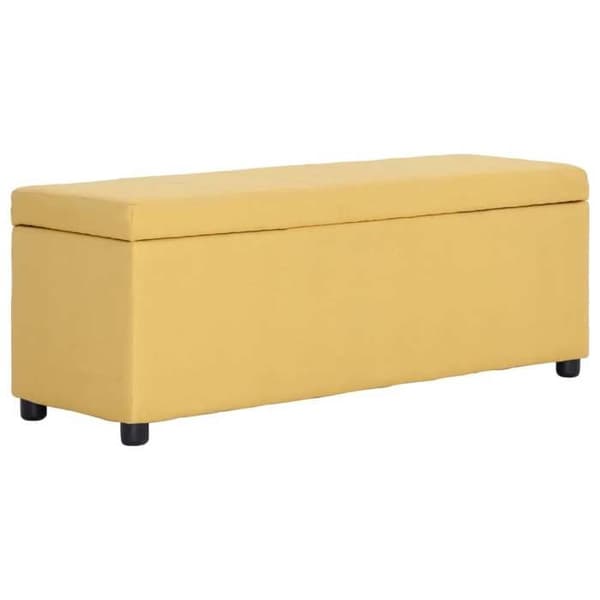 Maison Exclusive - Bänk med förvaringsutrymme 116 cm Gul Polyester Gul