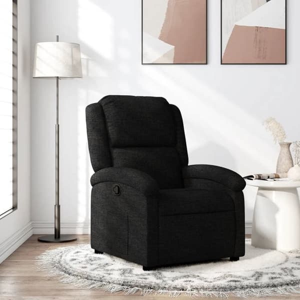 Lænestol - EKSKLUSIV HUS - Relax model - Sort - Åndbart stof - 135° hældning Svart