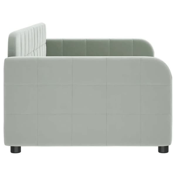 Maison Exclusive - Sengebund uden madras grå 90x200 cm velour
