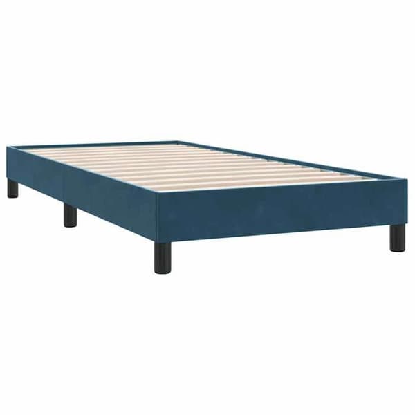 Maison Exclusive - Sängram utan madrass mörkblå 80x210 cm sammet