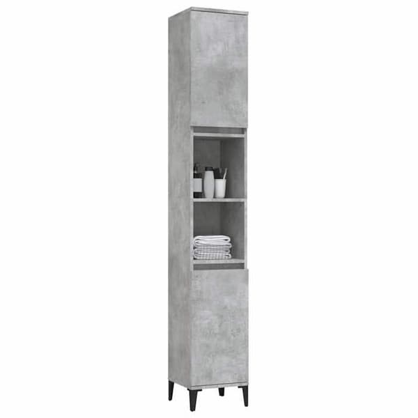 Maison Exclusive - Betoni harmaa kylpyhuonekaappi 30x30x190 cm