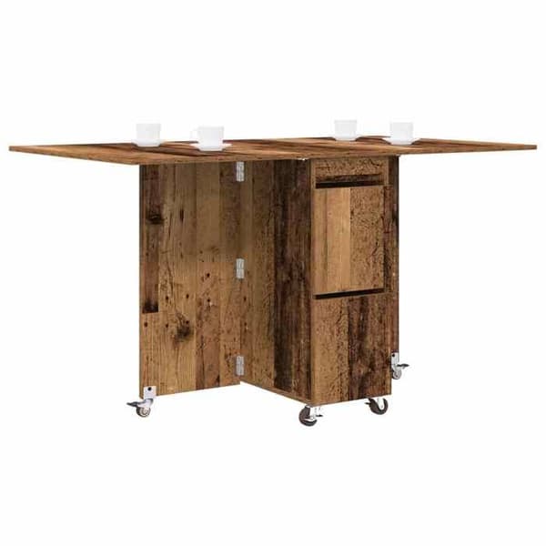 Spisebord - EKSKLUSIV HUS - 140x80x77 cm - Ingeniørtræ - Manuel udtræk - Indbygget opbevaring