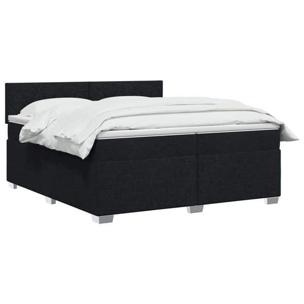 Maison Exclusive - Boxspring-sänky mustalla patjalla 200 x 200 cm Kangas