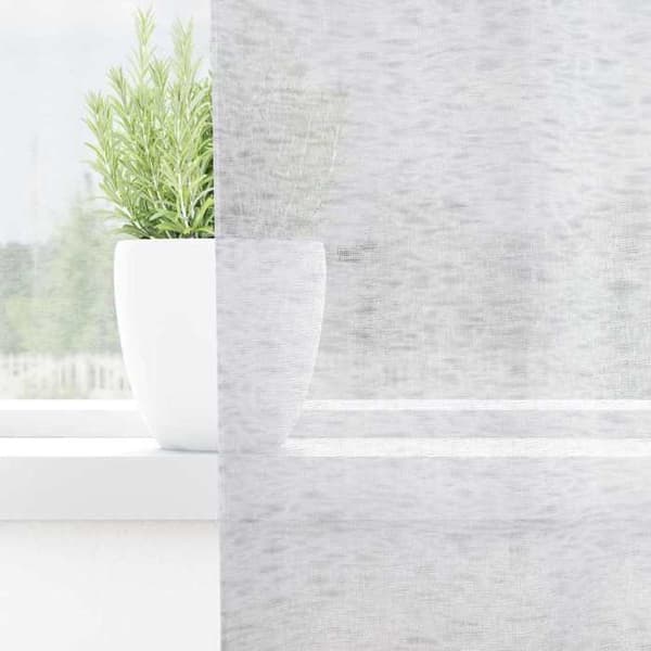 Maison Exclusive - Gardin i Voile 2 st Ljusgrå 245 x 140 cm Polyester