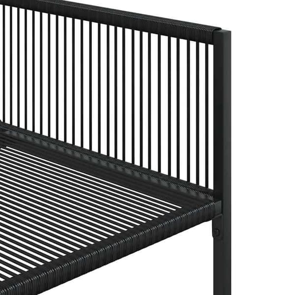 Maison Exclusive - Trädgårdsset 9 delar Svart Flätad Resin