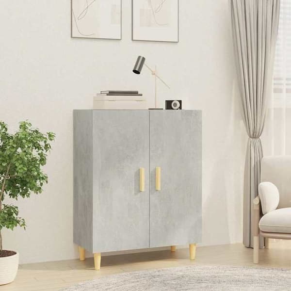 Maison Exclusive - Buffet Grå beton 70x34x90 cm Ingeniørtræ