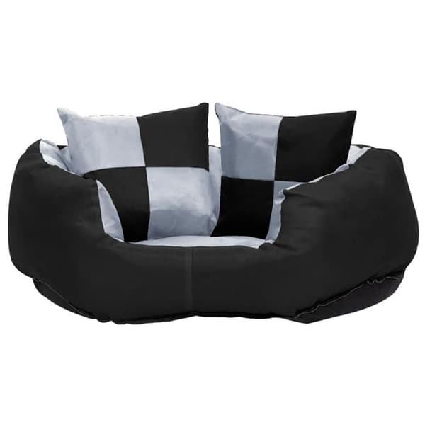 Maison Exclusive - Vaskbart vendbart hundepude Grå og sort 65x50x20 cm Grå och svart