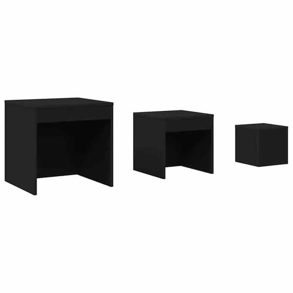 Maison Exclusive - 3 stk. Sort Agglomereret Borde