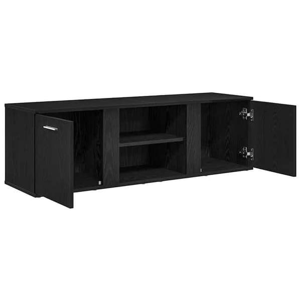 Maison Exclusive - TV-møbel i sort eg 120x34x37 cm ingeniørtræ