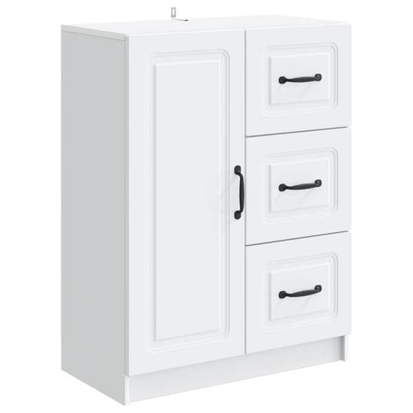 Maison Exclusive - Buffé Vit 66 x 34,5 x 87 cm Ingenjörsträ