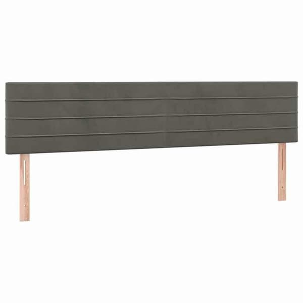 Maison Exclusive - Mörkgrå sänggavlar 180x5x78/88 cm Sammet