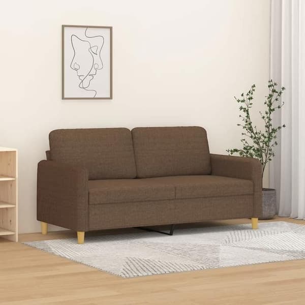 Maison Exclusive - 2-personers sofa Brun 140 cm Stof
