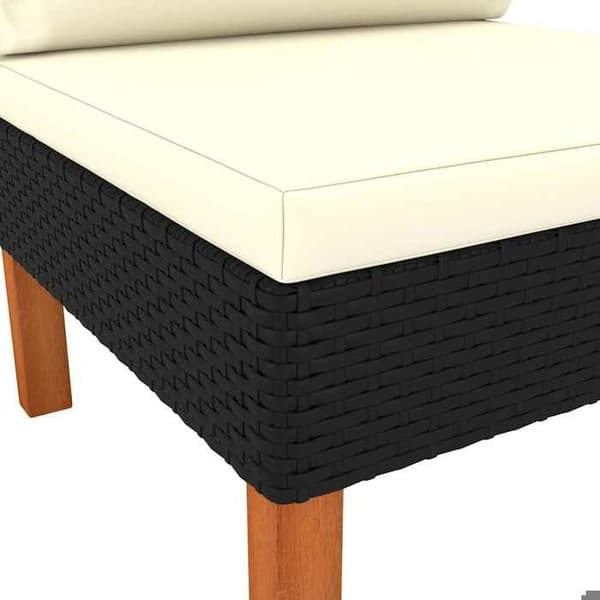 Maison Exclusive - Centralsoffa i flätad resin och massiv eukalyptus