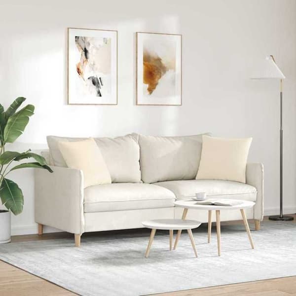 Soffkuddar - EXKLUSIV HEM - Set om 2 - 45 x 45 cm - Beige - Avtagbar, polyesterfyllning beige