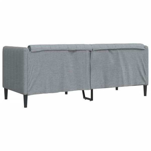 Soffa 2 platser - EXKLUSIV HEM - 176 x 76,5 cm - Ljusgrått tyg - Mjuk sits - Robusta ben Ljusgrått