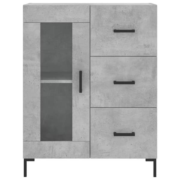 Maison Exclusive - Buffet grå beton 69,5x34x90 cm ingeniørtræ
