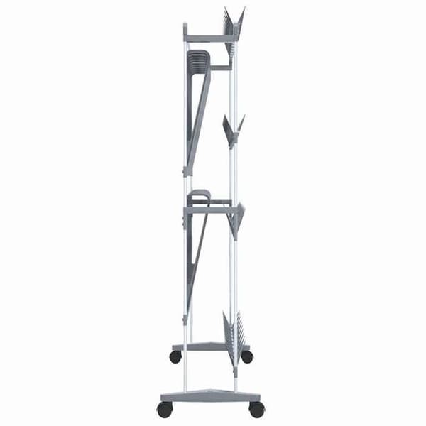 Maison Exclusive - Kenkäkaappi pyörillä Hopea 89x27x120 cm Silver