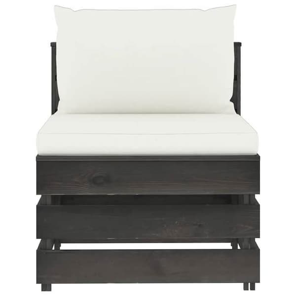 Maison Exclusive - Central sektion sofa med puder, grå imprægneret træ