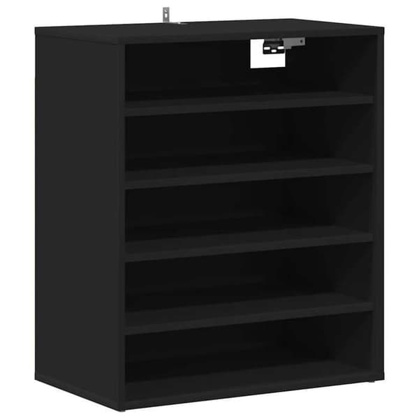 Maison Exclusive - Skoskab Sort 60x35x70 cm Ingeniørtræ