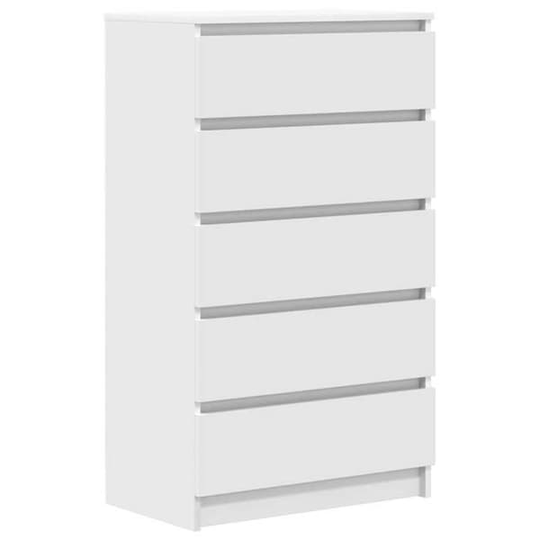 Maison Exclusive - Kommode Hvid 60x36x103 cm Ingeniørtræ