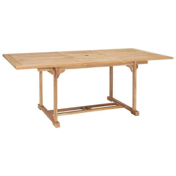 Maison Exclusive - Utomhusbord för trädgård, utdragbart 150-200x100x75 cm, solid teak Varm färg (träfinish varm)