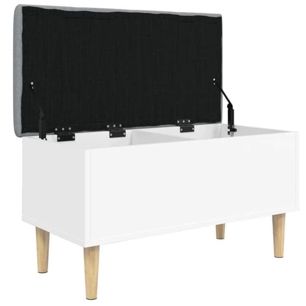 Maison Exclusive - Förvaringsbänk vit 82x42x46 cm ingenjörsträ Vit