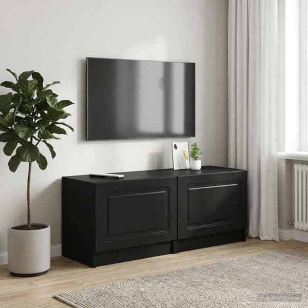 Maison Exclusive - TV Møbel Sort Ingeniørtræ