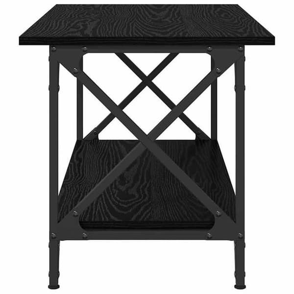 Maison Exclusive - Sofabord Eg sort 80 x 45 x 45,5 cm Ingeniørtræ