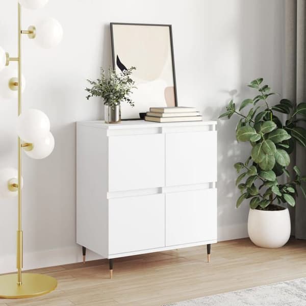 Maison Exclusive - Hvid Buffet 60x35x70 cm Ingeniørtræ