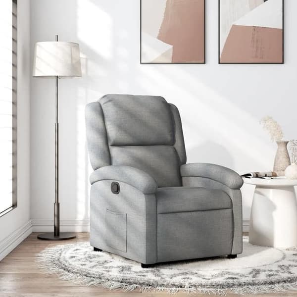 Maison Exclusive - Vaaleanharmaa kangas nojatuoli Ljusgrått