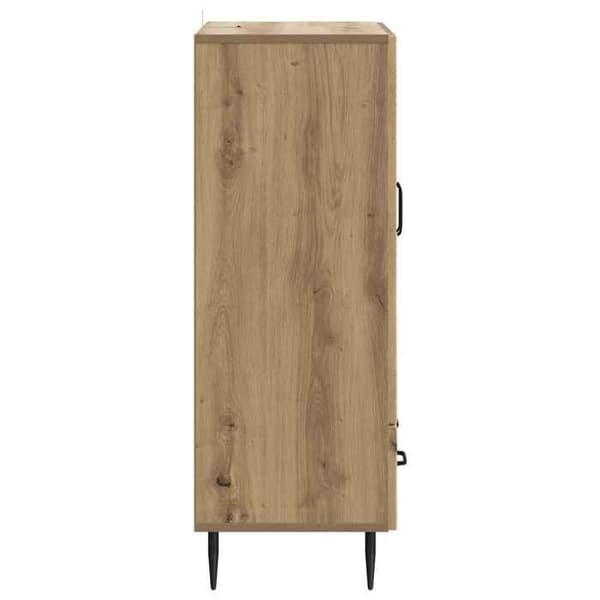 Maison Exclusive - Buffet i håndlavet egetræ 66 x 34,5 x 95 cm Ingeniørtræ