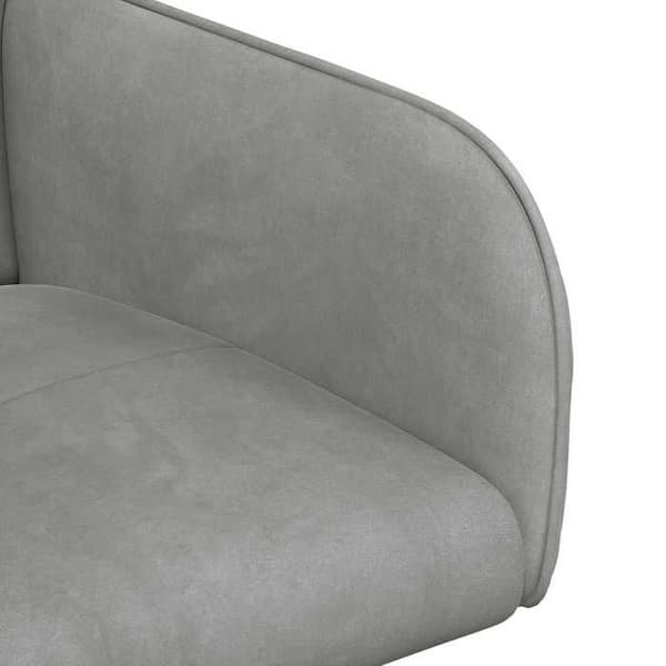 Maison Exclusive - Matstolar 4 st Ljusgrå Sammet