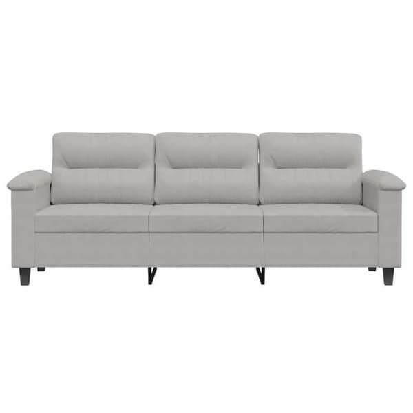 Maison Exclusive - Soffa 3-sits Grå 180 cm Mikrofiber Ljusgrått