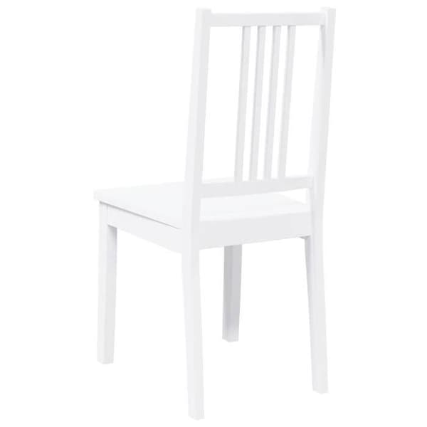 Spisestol - EKSKLUSIV HUS - Sæt 2 - Hvid - Massivt gummitræ - Ergonomisk design Vit