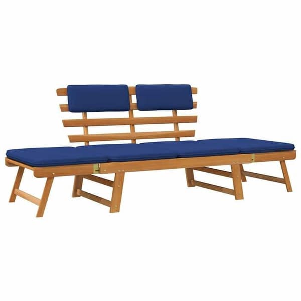 Maison Exclusive - Bænk til haven med 2-i-1 puder 190 cm Solid akacietræ