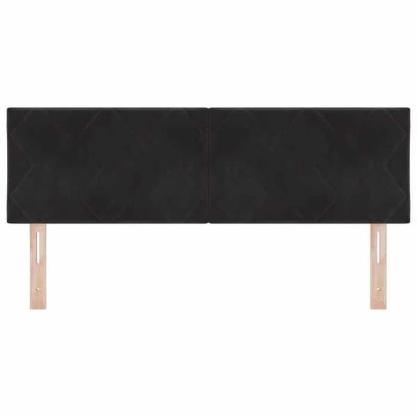 Maison Exclusive - LED Hovedgærde Sort 144 cm Velour