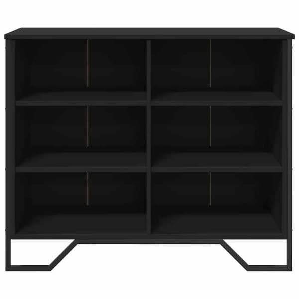 Maison Exclusive - Buffé svart 91x35,5x74,5 cm ingenjörsträ