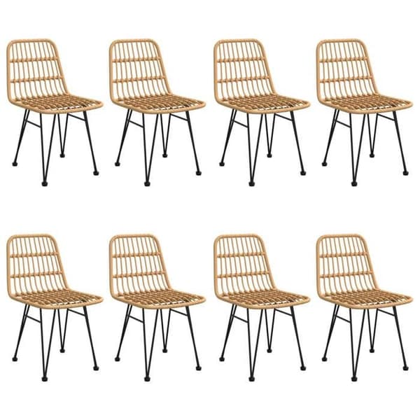 Maison Exclusive - Trädgårdsset 9 delar i flätad resin
