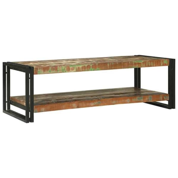 Maison Exclusive - Multifarvet Sofabord 120 x 50 x 38 cm Solid Genbrugstræ Flerfärgad