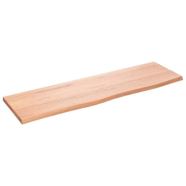 Maison Exclusive - Væghylde lys brun 100x30x2cm massiv egetræ behandlet