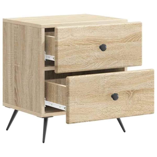 Maison Exclusive - Sängbord 2 delar Ek Sonoma 43 x 34,5 x 47,5 cm