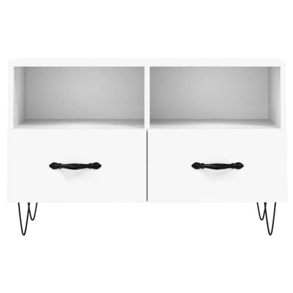 Maison Exclusive - TV-möbel Vit 80x36x50 cm Ingenjörsträ Vit