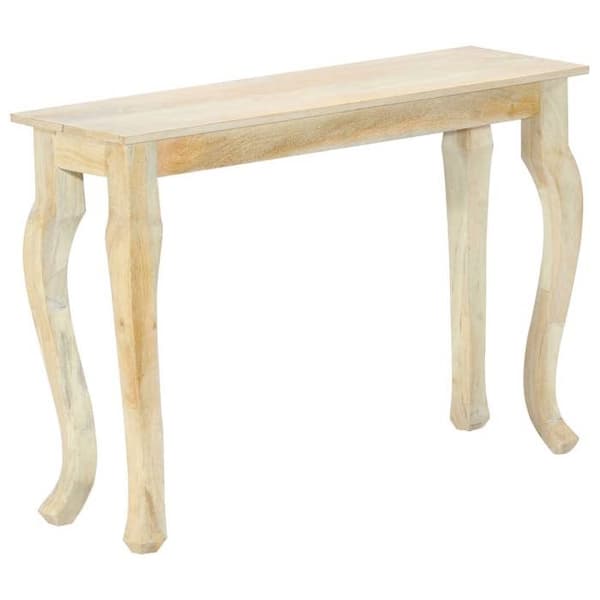 Maison Exclusive - Konsol 110x35x77 cm i massivt mangotræ Vit finish