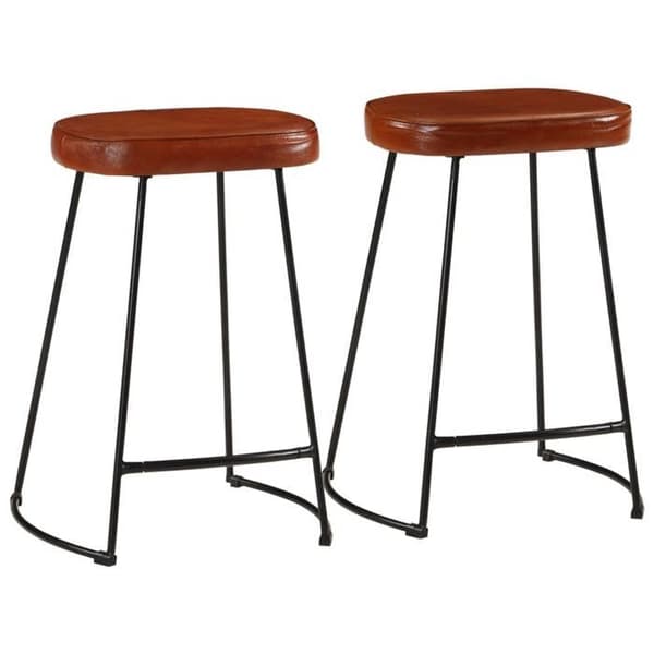 Maison Exclusive - Barstolar set om 2 mörkbruna 41x29x62 cm