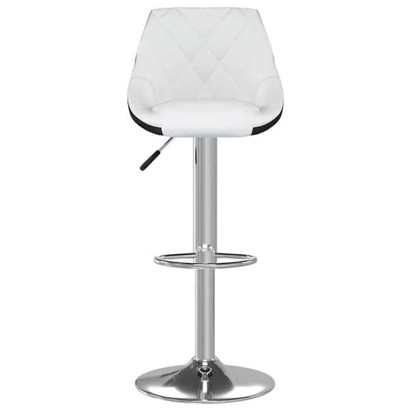 Maison Exclusive - Barstolar set om 2 vit och svart konstläder