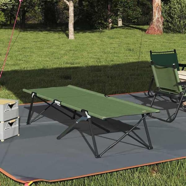 Camping seng - EKSKLUSIV HUS - 206 x 76 x 74 cm - Sammenfoldelig - Oxford & stål - Vandafvisende