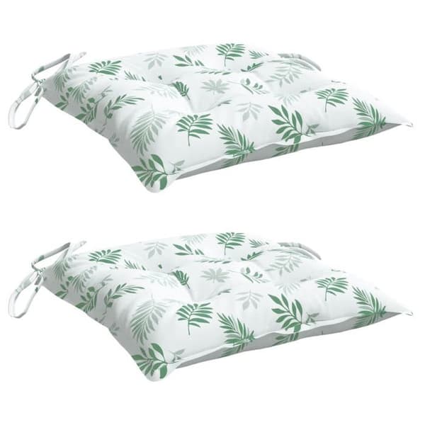 Maison Exclusive - Stolsdynor set om 2 med bladmönster 50x50x7 cm